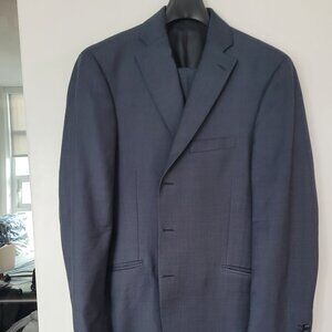 Bluish gray 3 button suit-95% wool and 5% cashmere